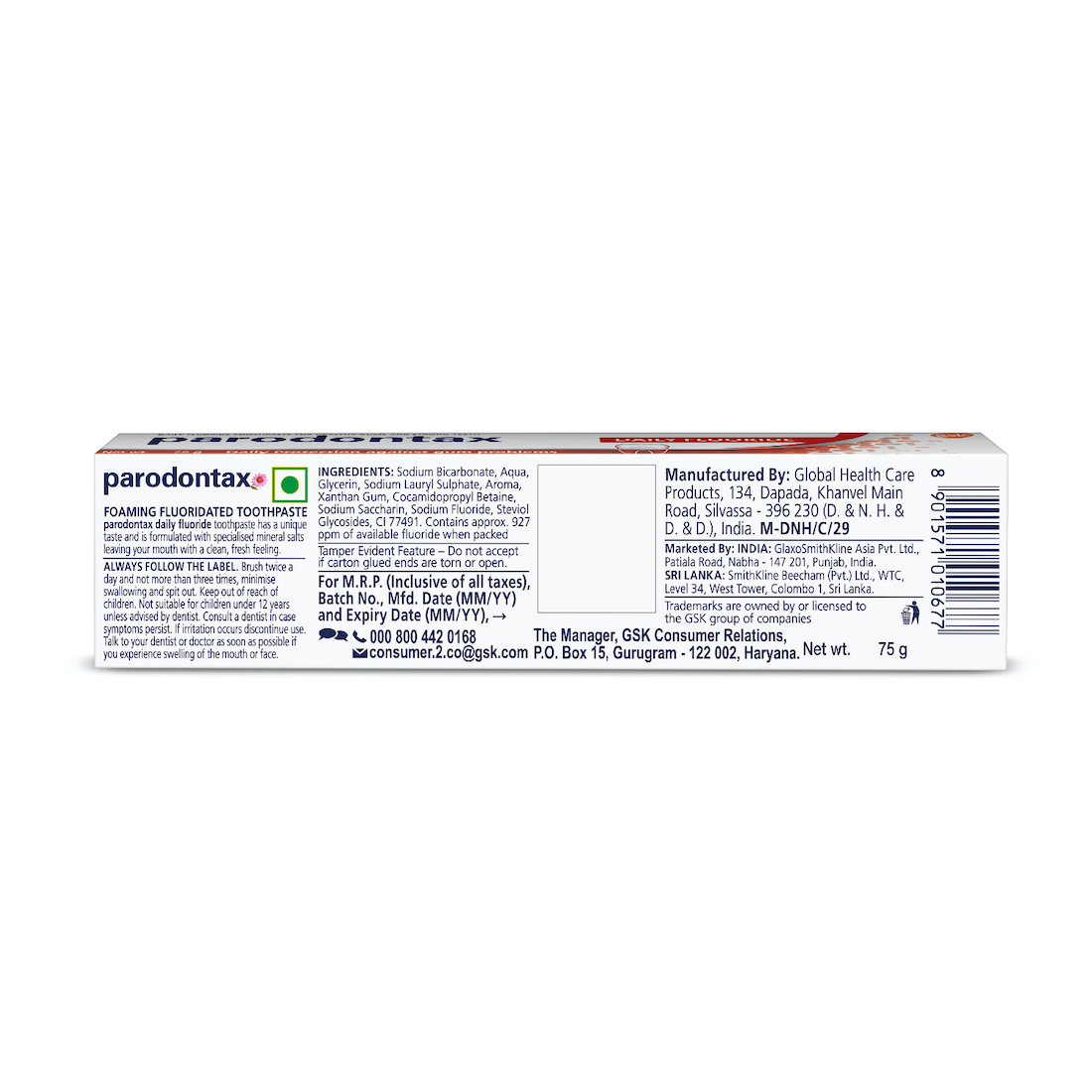 Buy  Parodontax Ultra Clean Gum Care Toothpaste For Daily Protection Against Gum Problems, Maintains Oral Hygiene With Strong Teeth And Fresh Breath 75g at best price in Bangladesh
