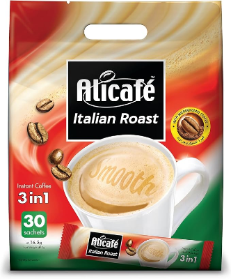 Picture of Alicafe Italian Roast 3 in 1 Coffee 30 Sachets