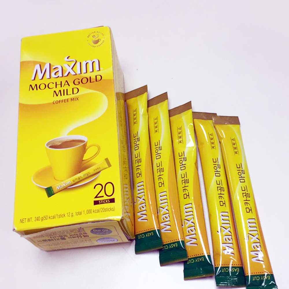 Picture of Maxim Mocha Gold Mild Coffee 20 Sticks Korea