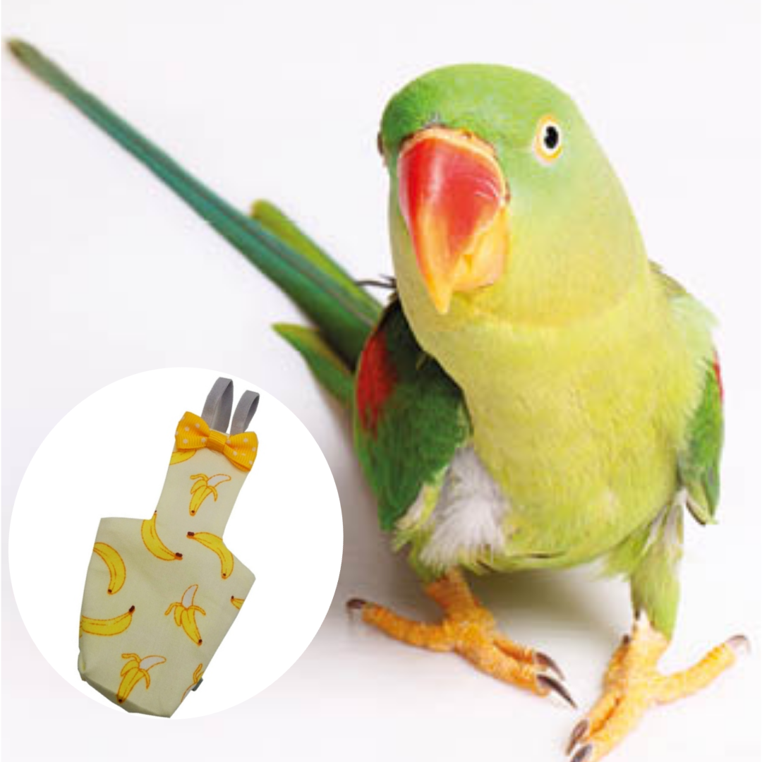Picture of alex parrot bird diaper dress adjustable bird diaper dress washable fabrics pet bird accessories