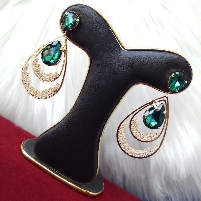 Picture of Multicolor Korean Fashion Stone Earrings For Women & Girls - 1 Pair (Imported) ST540 - Earrings for Women - Earrings for Girls - Earrings