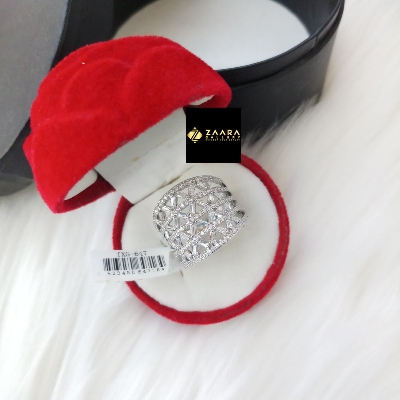 Picture of Diamond Cut AD Stone Gold Finger Ring for Women & Girls With Free Box (Imported) - 1 Piece (M-DCFR22022S) - Rings - Ring - Ring for Women - Ring for Girls