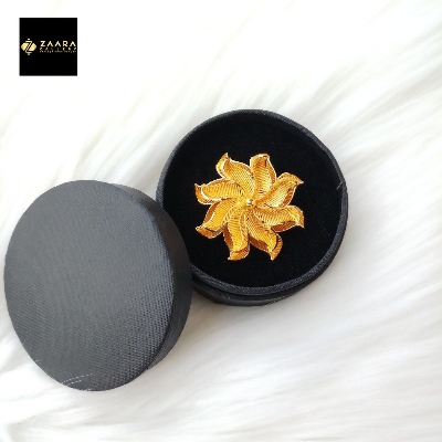 Picture of Forming Gold Plated 1.5 Gram Gold Color Polish Finger Ring For Women With Free Box - 1 Pieces (Imported) M-GPF202- RingS