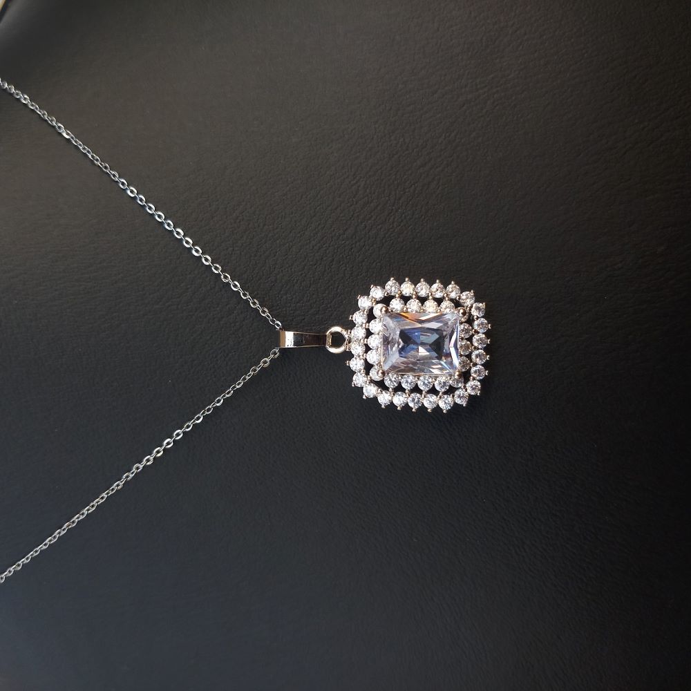 Picture of Western Design Stone Pendant/ Locket Necklace/ Chain for Women & girls