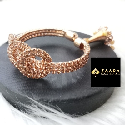 Picture of Stone & White Beads Jhumka Gold Color Kids Bracelet For Girls (Imported) M-KB7913 - 1 Piece Kid's Bracelet