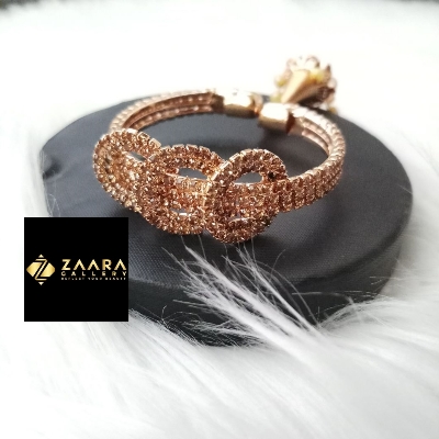 Picture of Stone & White Beads Jhumka Gold Color Kids Bracelet For Girls (Imported) M-KB7913 - 1 Piece Kid's Bracelet