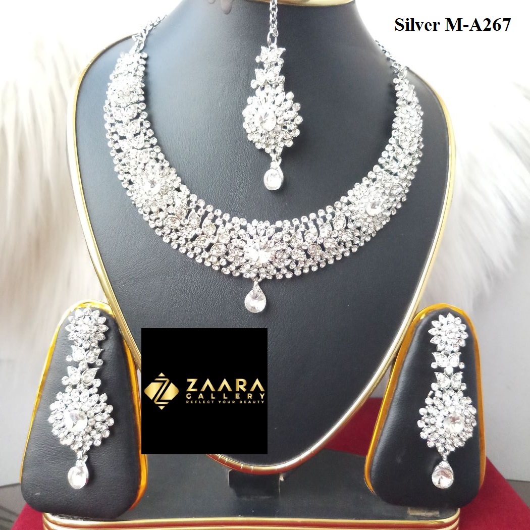 Picture of Wedding /Party Bridal Necklace & Earrings Set for Women (imported) M-A267 - Necklace Set for Women - Necklace Tikli Earrings Set - Jewellery Sets