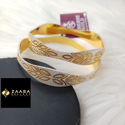 Picture of City Gold Bangles/ Gold Plated & Silver Plated Two-Tone Color Laser Cut Bangles For Women Direct Factory Sell M-CT7061 - 2 Pieces Top Quality Color - Express