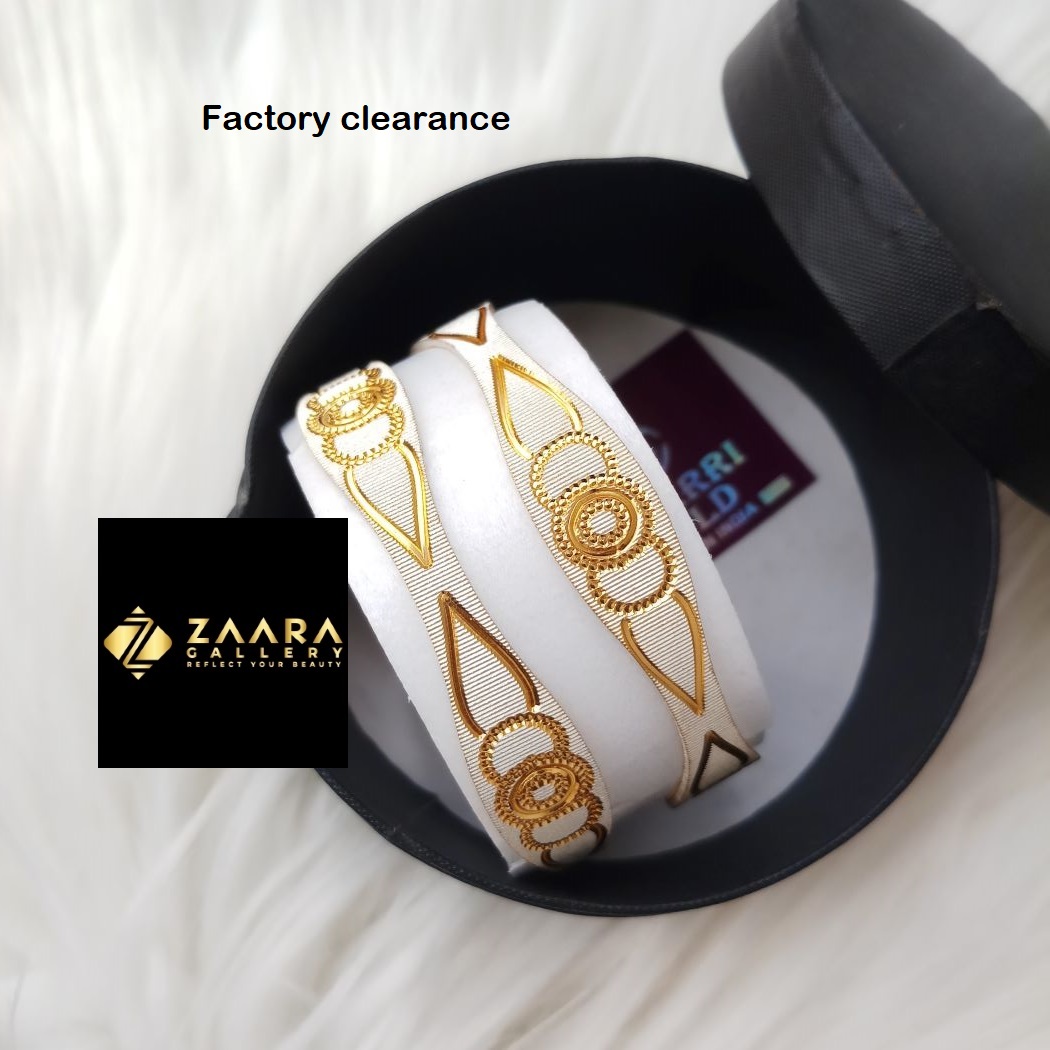 Picture of City Gold/ Gold Plated White & Rose Gold Color Laser Cut Bangles For Women Direct Factory Sale (Imported) CT70633- 2 Pieces Top Quality Color – Express