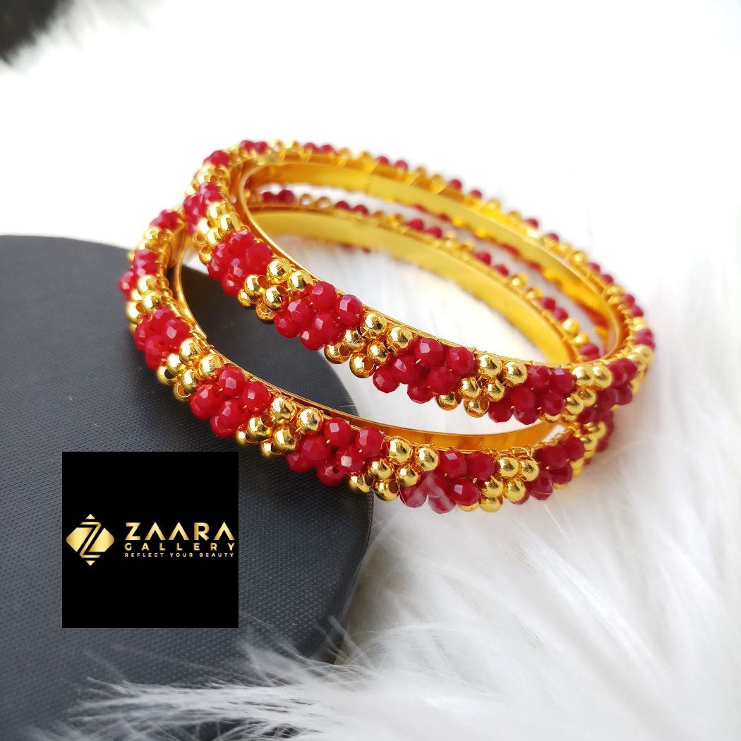 Picture of Trendy Metal and Beads Bangles for Women(Imported) M-TMB8102034  - 2 Pieces- Bangles
