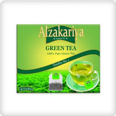Picture of Alzakariya Green Tea 100% Pure Green Tea 100 tea bags