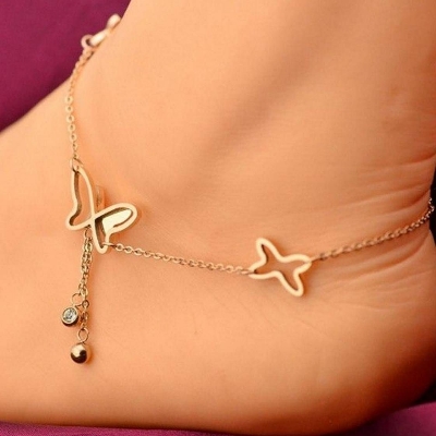 Picture of Butterfly Pendents Foot Chain Anklets Bracelets For Women - Payel