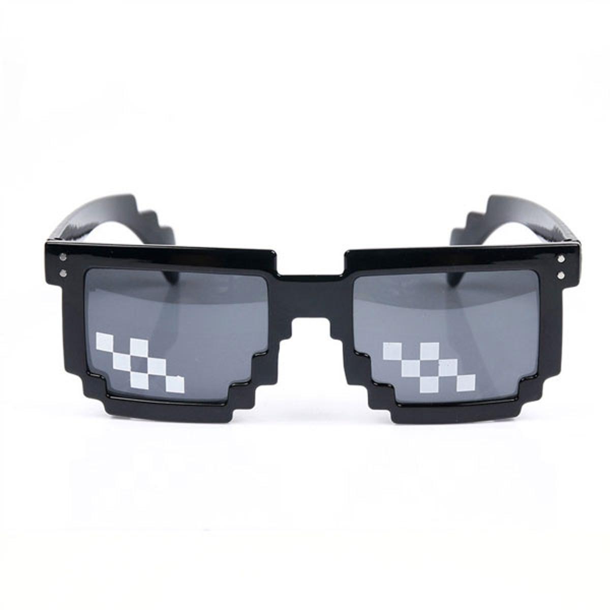 Picture of Thug Life Sunglasses, Men Women Glass 8 Bit Pixel Mosaic Glasses