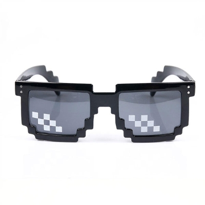 Picture of Thug Life Sunglasses, Men Women Glass 8 Bit Pixel Mosaic Glasses