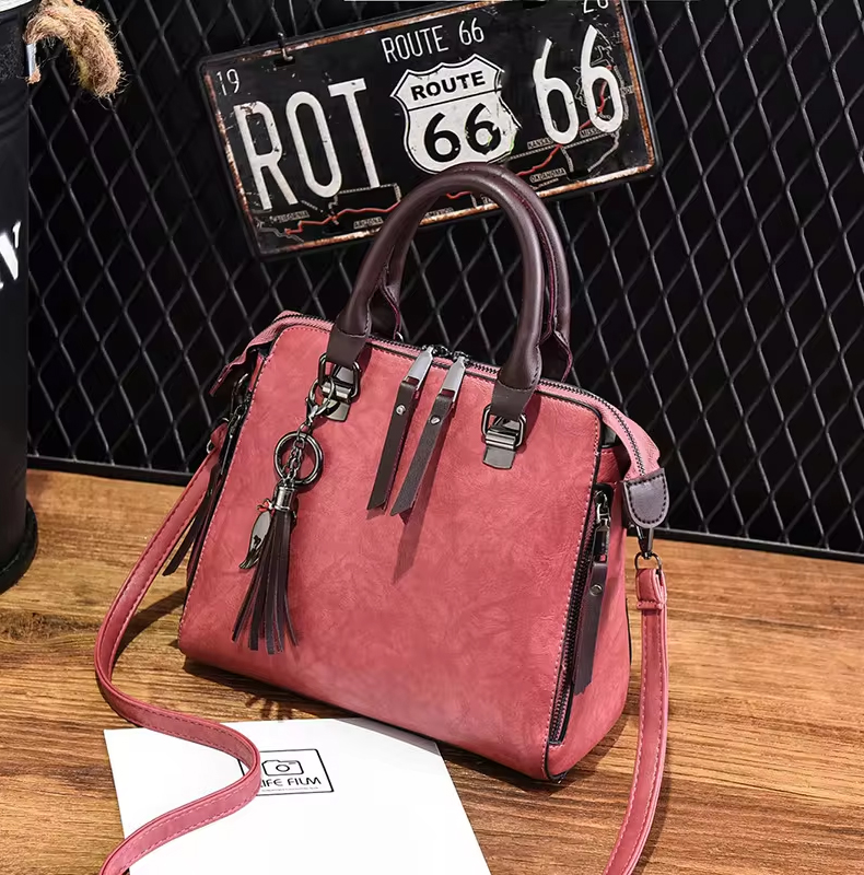 Picture of Fashion handbag luxury solid color female vintage designer handbag