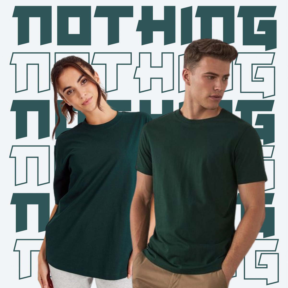 Picture of Mens And Womens Premium Blank Nothing T-shirt - Bottle Dark Green color