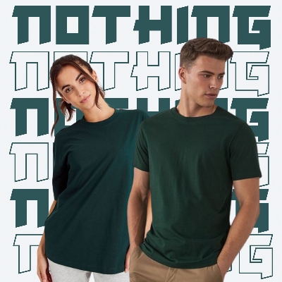 Picture of Mens And Womens Premium Blank Nothing T-shirt - Bottle Dark Green color