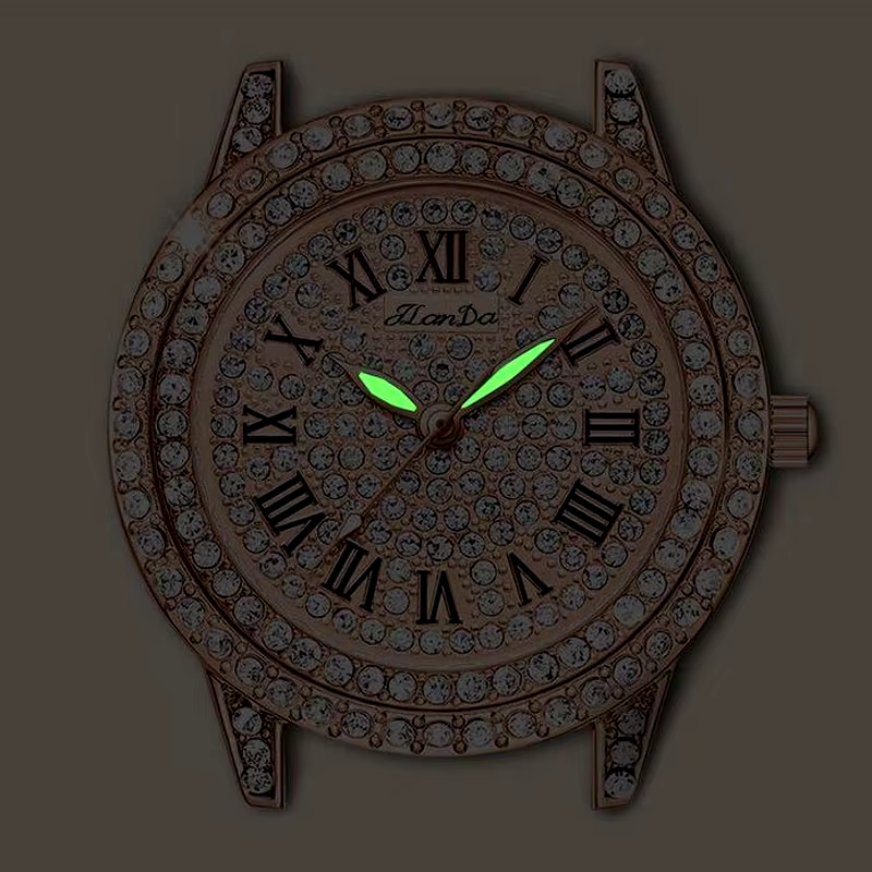 Picture of Diamond Elegant Zircon Crystal Top Brand Steel Bracelet Watch - Golden