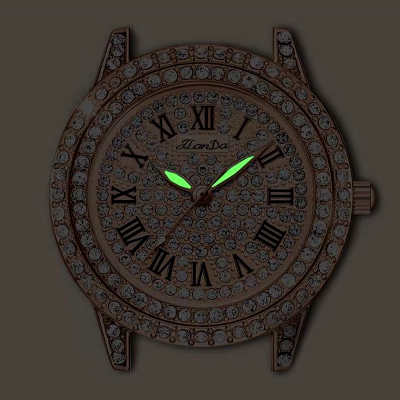 Picture of Diamond Elegant Zircon Crystal Top Brand Steel Bracelet Watch - Golden