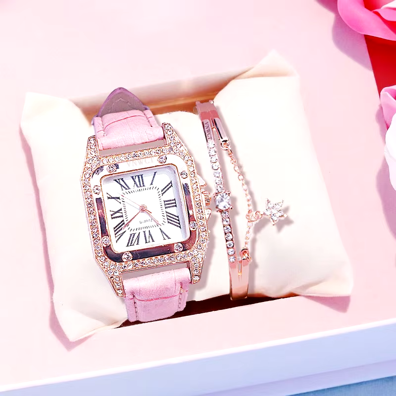 Picture of Women diamond starry Luxury Watch & Bracelet set