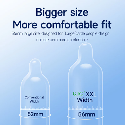 Picture of GJG XXL 56mm Size Ultra-Sensitive Ultimate Sexual Passionate Contraception Condoms - 10 Pcs