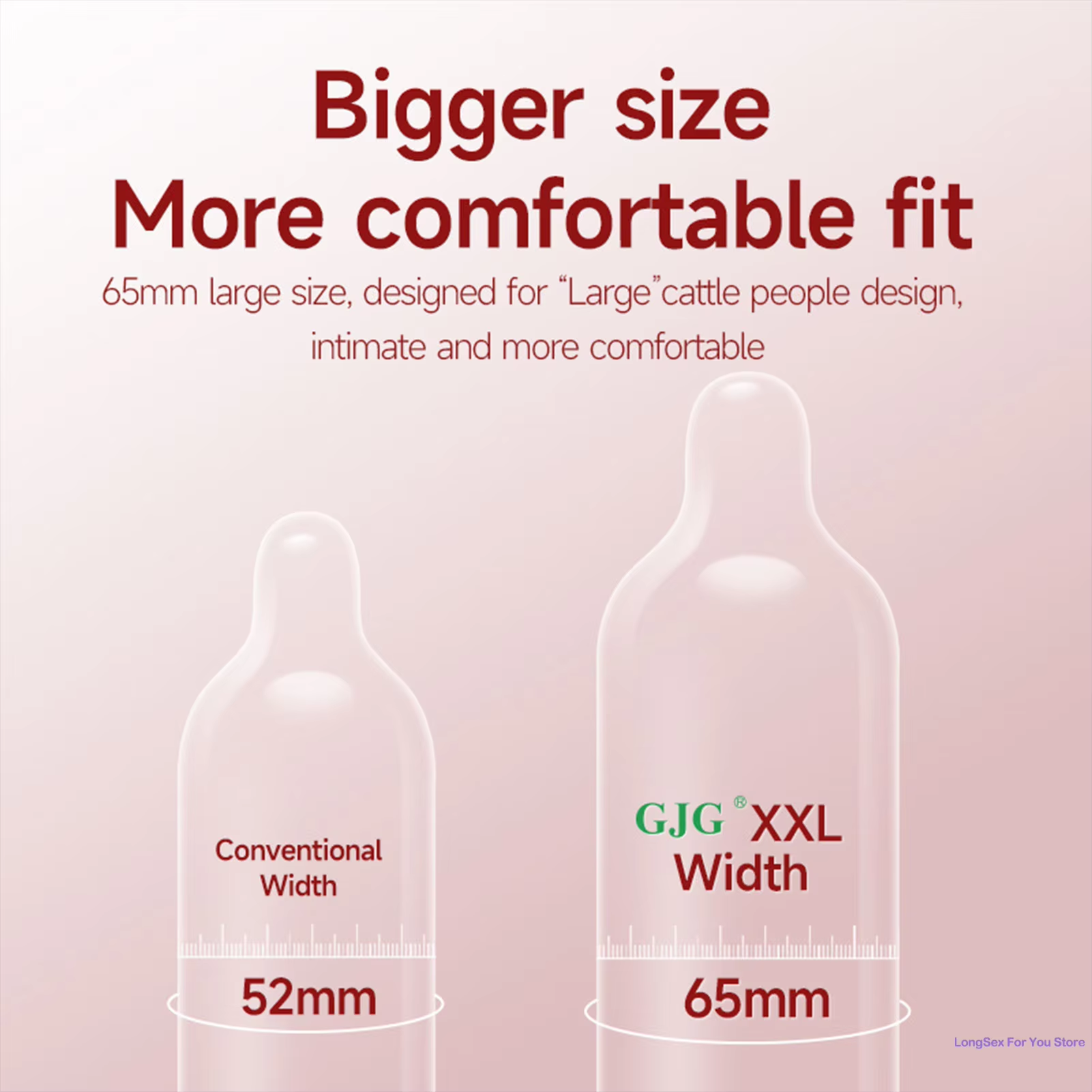 Picture of GJG XXL Size Contraception 65mm Latex Thin  Delay Fama Condoms-10PCS