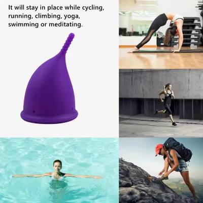 Picture of ANEERCARE Hypoallergenic Certified Reusable Menstrual Cup for Women | Large Size | Small Size | Pad
