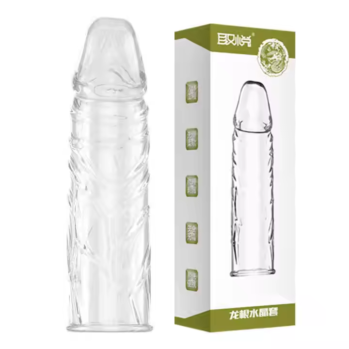 Picture of Dragon Head Extender Sleeve & Scrotum Holder, Premature Impotence Condom With Free Gel