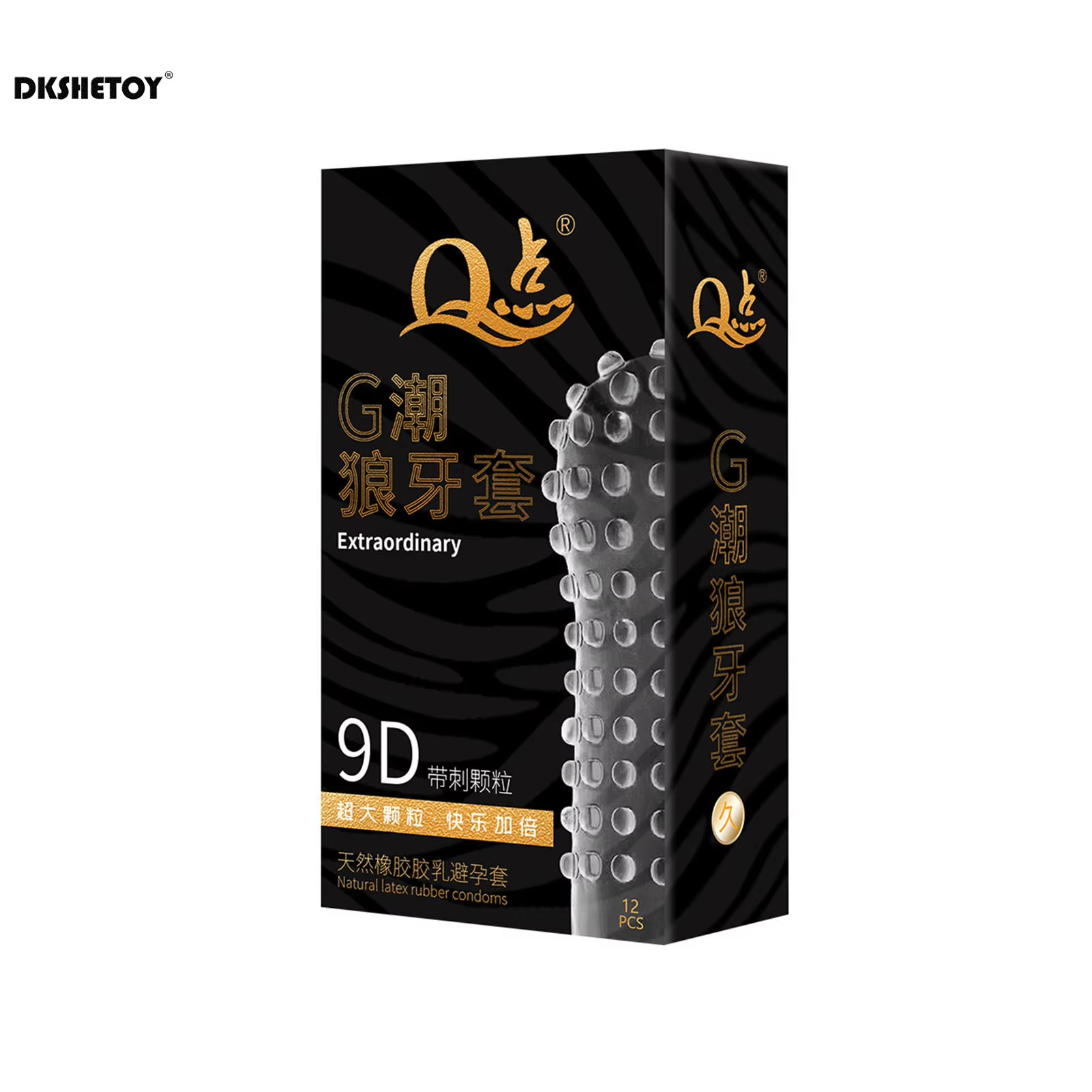 Picture of 9D Big Dots Condoms for men spikes dottet Hyaluronic Acid Super Lubricated Condoms