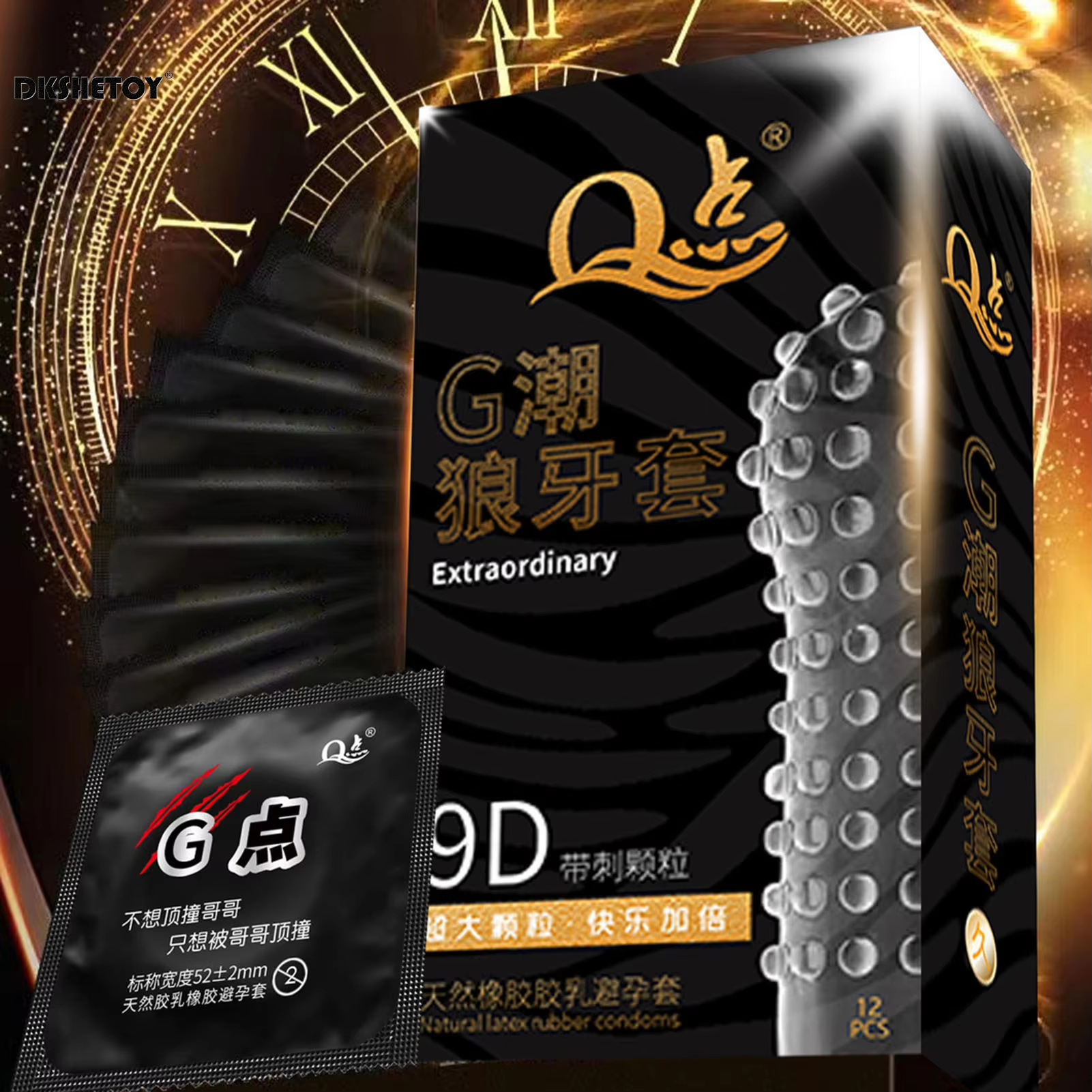 Picture of 9D Big Dots Condoms for men spikes dottet Hyaluronic Acid Super Lubricated Condoms