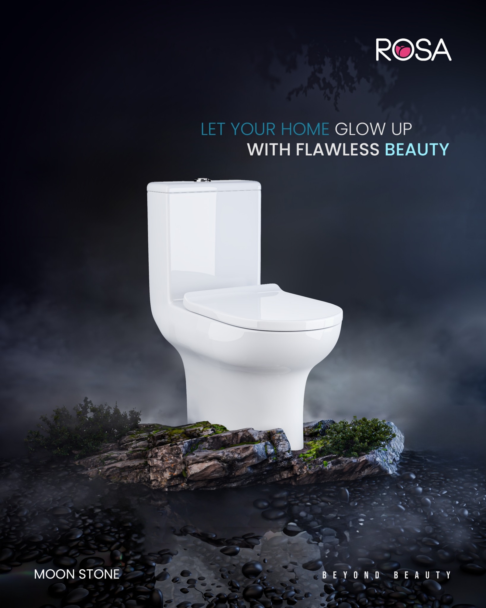 Picture of Rosa Moon Stone One Piece Commode