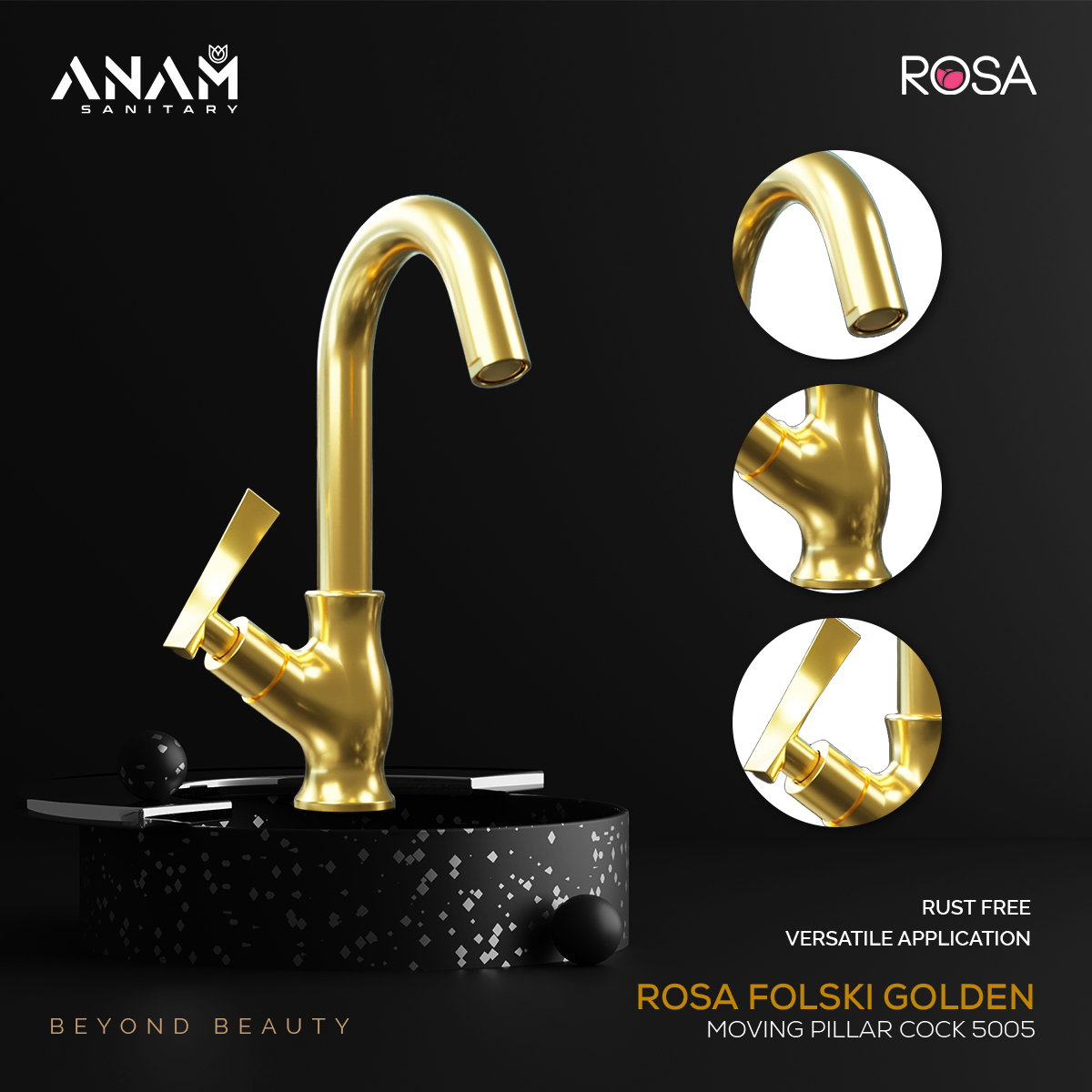 Picture of Rosa Folski Golden Moving Pillar Cock 5005