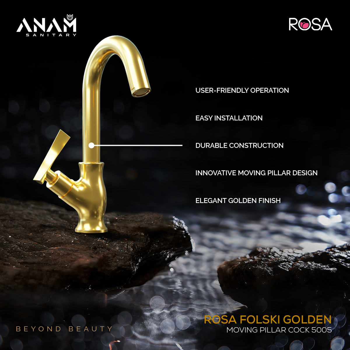 Picture of Rosa Folski Golden Moving Pillar Cock 5005