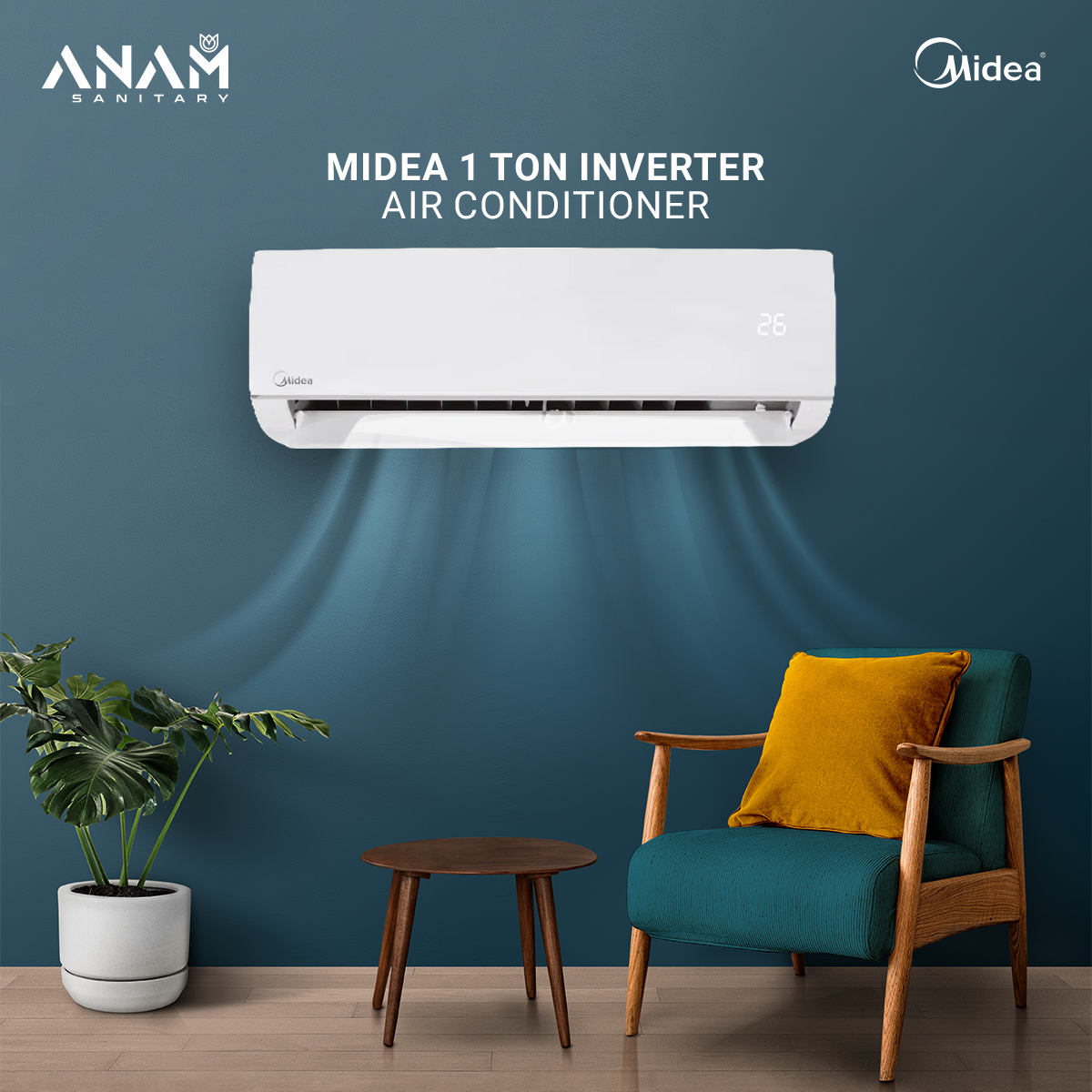 Picture of Midea 1 Ton Inverter Air Conditioner (MSI12CRN)