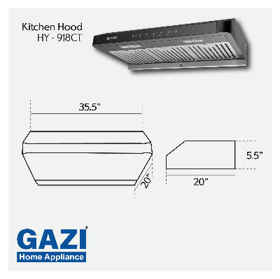 Picture of HY-918CT - Gazi Smiss Kitchen Hood
