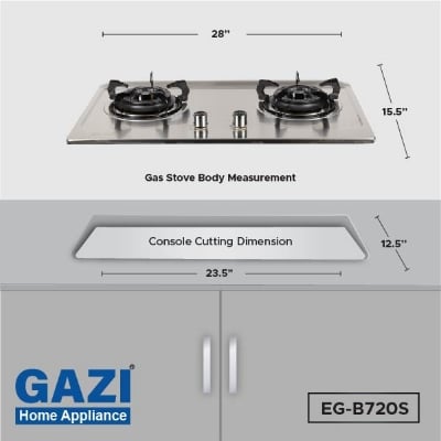 Picture of Gazi EG-B720S Stainless Steel Smiss Gas Stove LPG