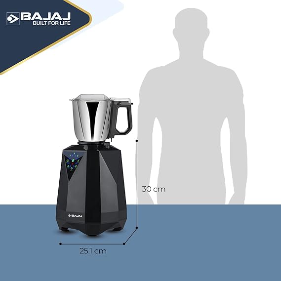 Picture of Bajaj Juvel Digi Mixer Grinder 800 Watts 3 Jars, Dark Grey