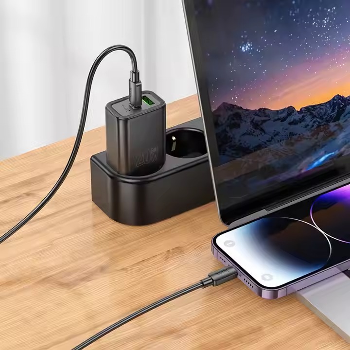 Picture of Hoco N61 Gentle PD20W+QC3.0 charger set(C to C)(EU)