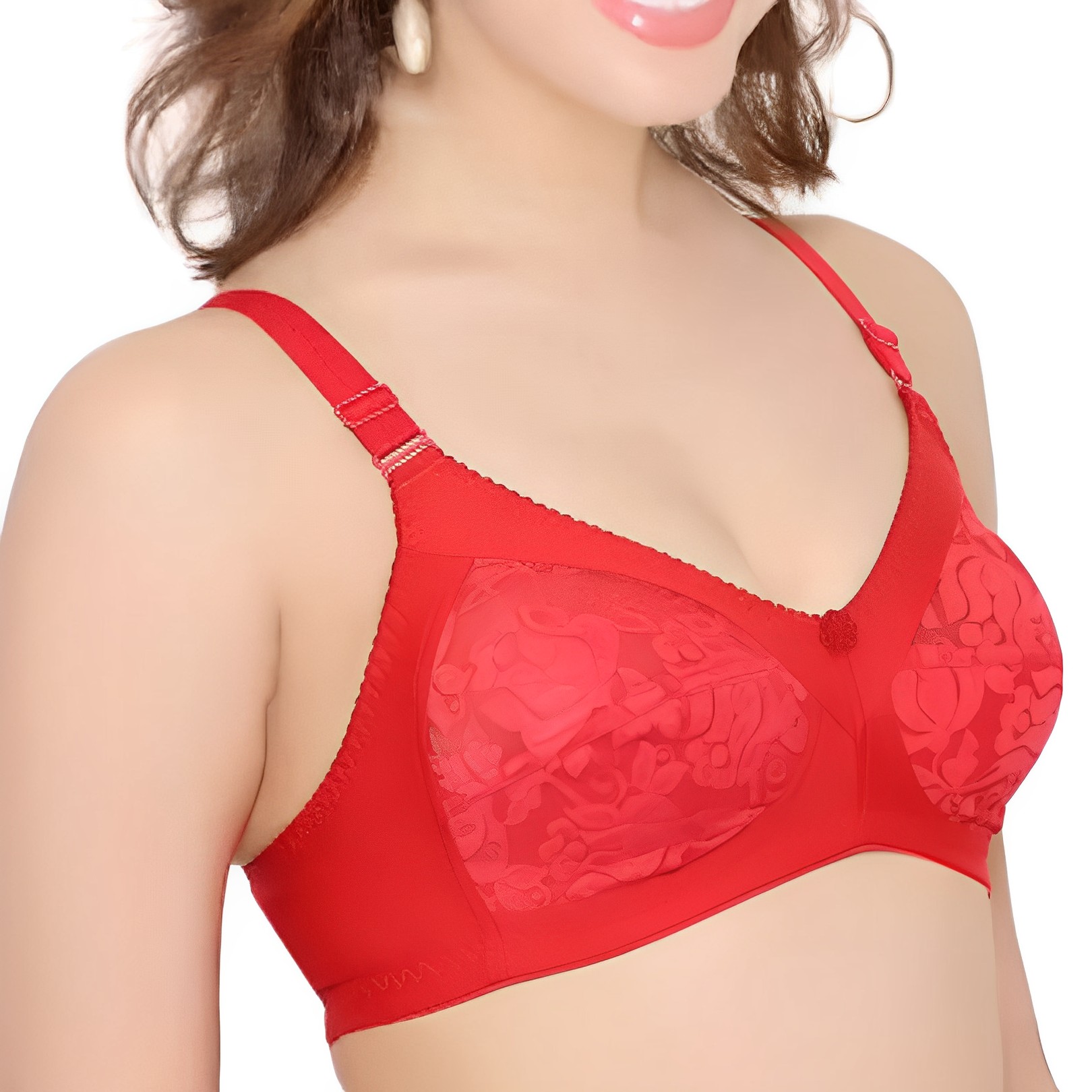 Picture of 4 Pieces Standard Quality Full Half Net Bra for Women & Girls - Comfortable to Wear - Comfortable and Stylish Innerwear Set