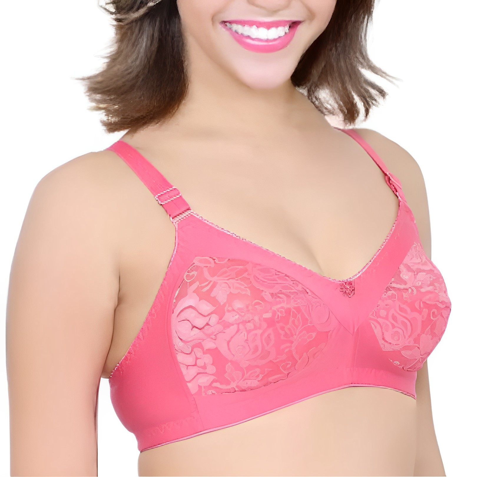 Picture of 4 Pieces Standard Quality Full Half Net Bra for Women & Girls - Comfortable to Wear - Comfortable and Stylish Innerwear Set