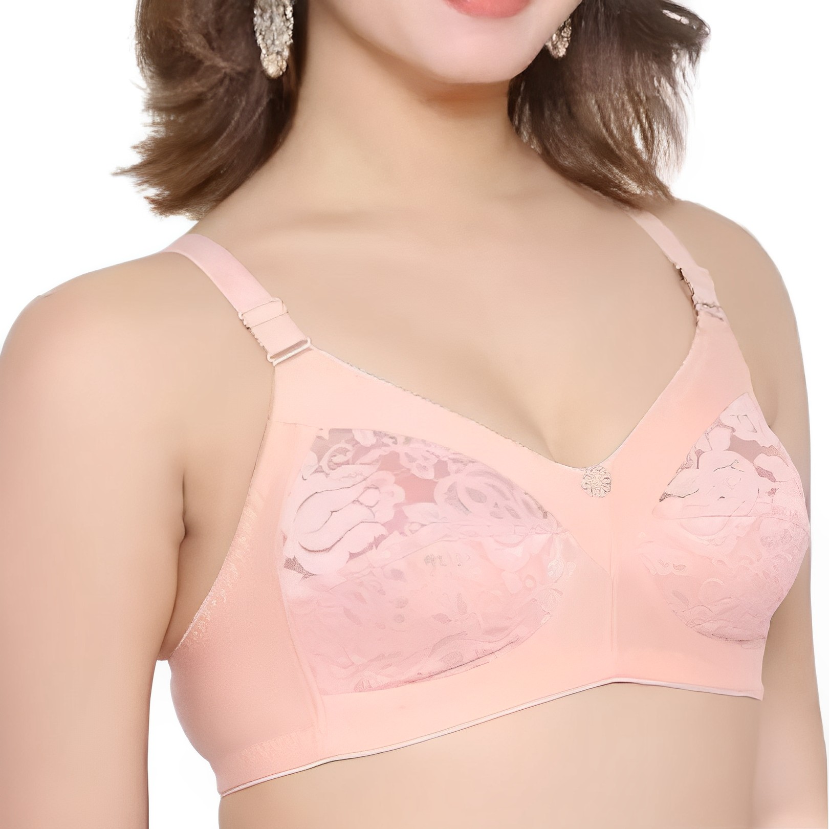 Picture of 4 Pieces Standard Quality Full Half Net Bra for Women & Girls - Comfortable to Wear - Comfortable and Stylish Innerwear Set