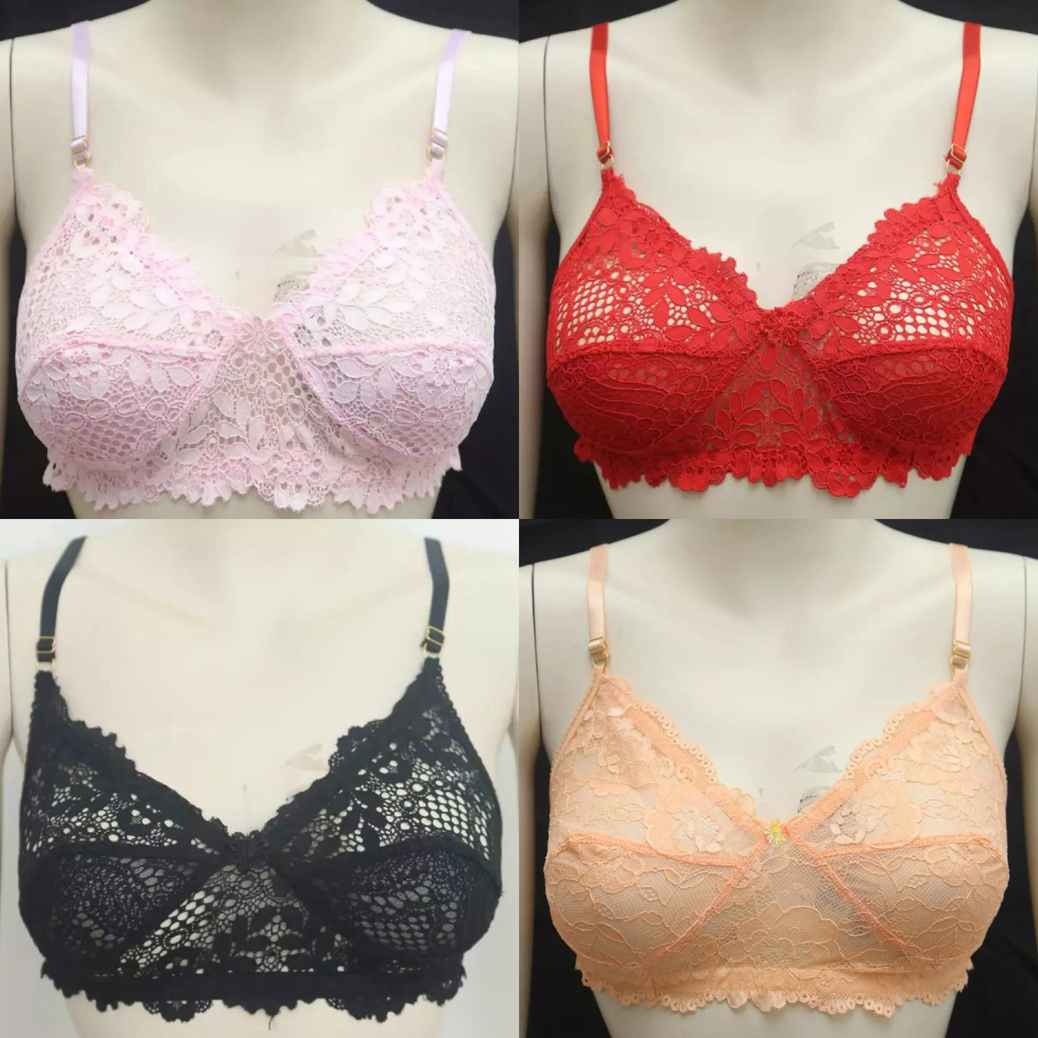 Picture of 3 Piece Comfortable Net Bra Soft Net Bra for Women