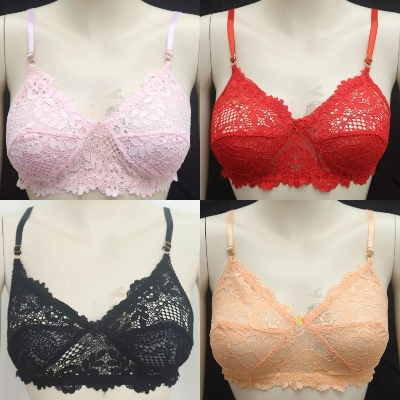 Picture of 3 Piece Comfortable Net Bra Soft Net Bra for Women