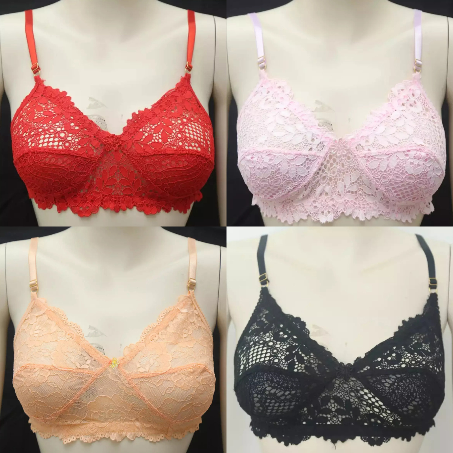 Picture of 3 Piece Comfortable Net Bra Soft Net Bra for Women