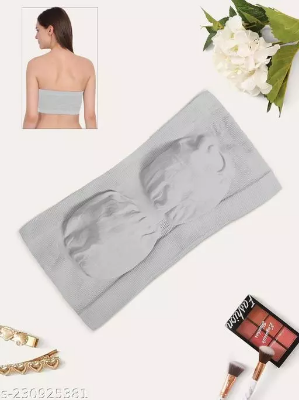 Picture of Sexy woman & Girls non padded Tube bra (pack of 2) Pack of 2 non padded Fancy Ladies Non padded woman & Girls non padded Bandeau bra Woman Cotton STRAPLASS Bra tube Bra