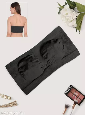 Picture of Sexy woman & Girls non padded Tube bra (pack of 2) Pack of 2 non padded Fancy Ladies Non padded woman & Girls non padded Bandeau bra Woman Cotton STRAPLASS Bra tube Bra