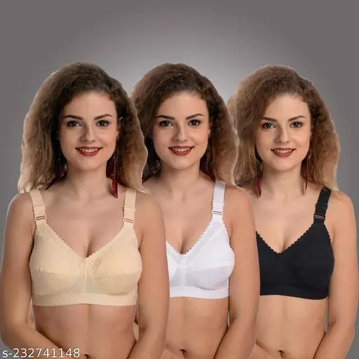 Picture of Women Full Coverage Non Padded Cotton Bra 4 Color Available
