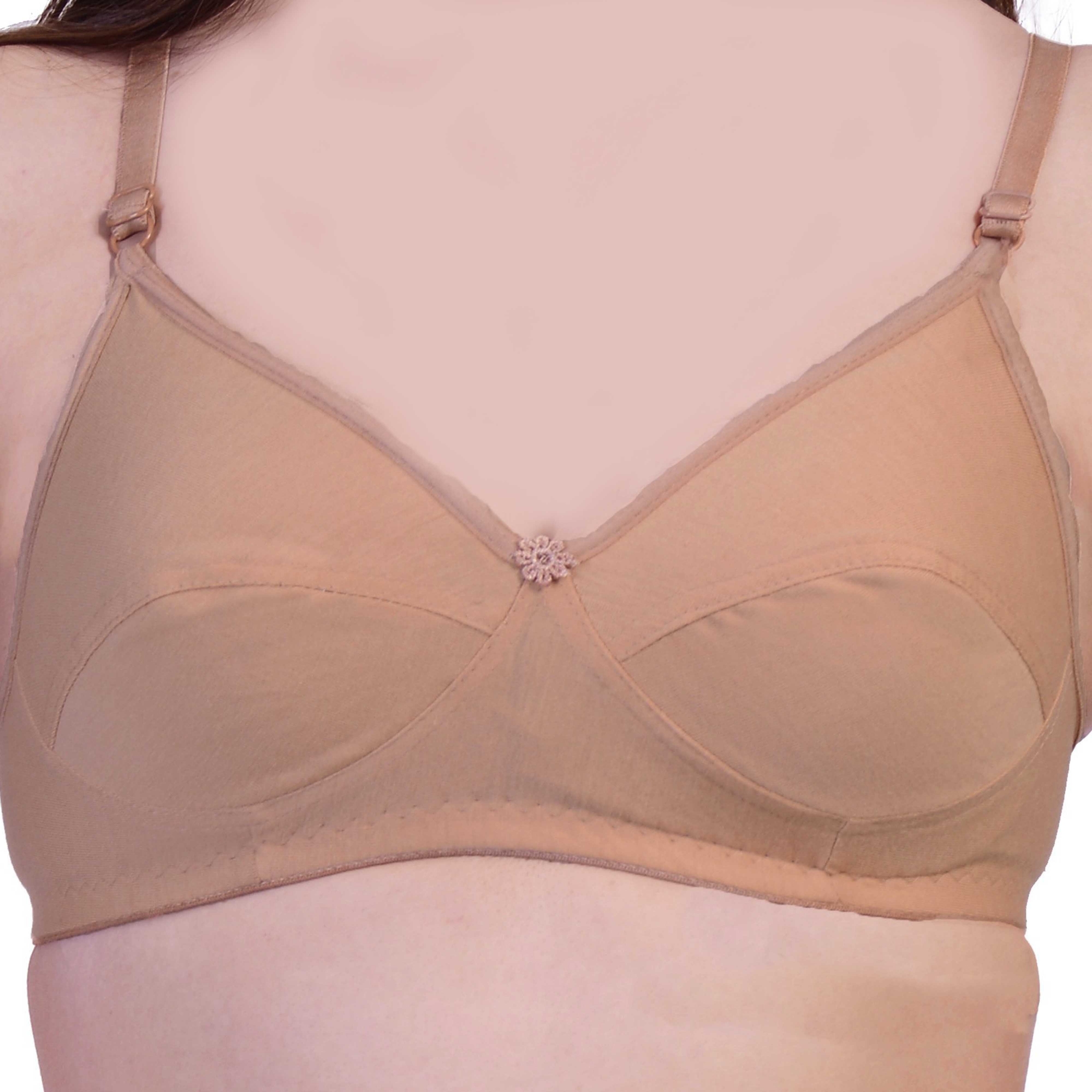 Picture of Cotton Cloth Bra Woman & Girl Very Comfortable Daily Usable Bra(Pack 3Pices Multicolor)