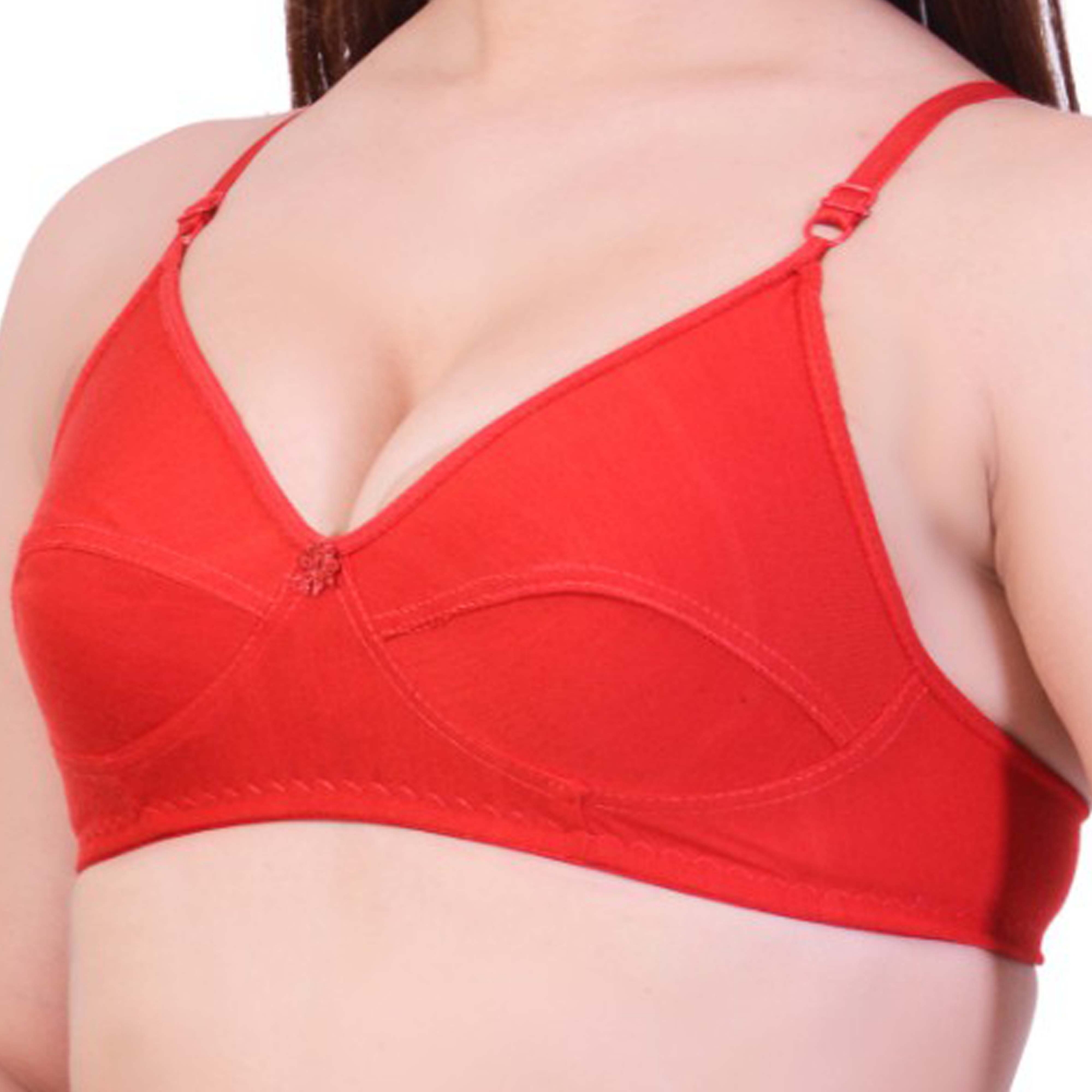 Picture of Cotton Cloth Bra Woman & Girl Very Comfortable Daily Usable Bra(Pack 3Pices Multicolor)