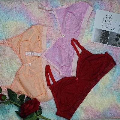 Picture of Cotton Cloth Bra Woman & Girl Very Comfortable Daily Usable Bra(Pack 3Pices Multicolor)
